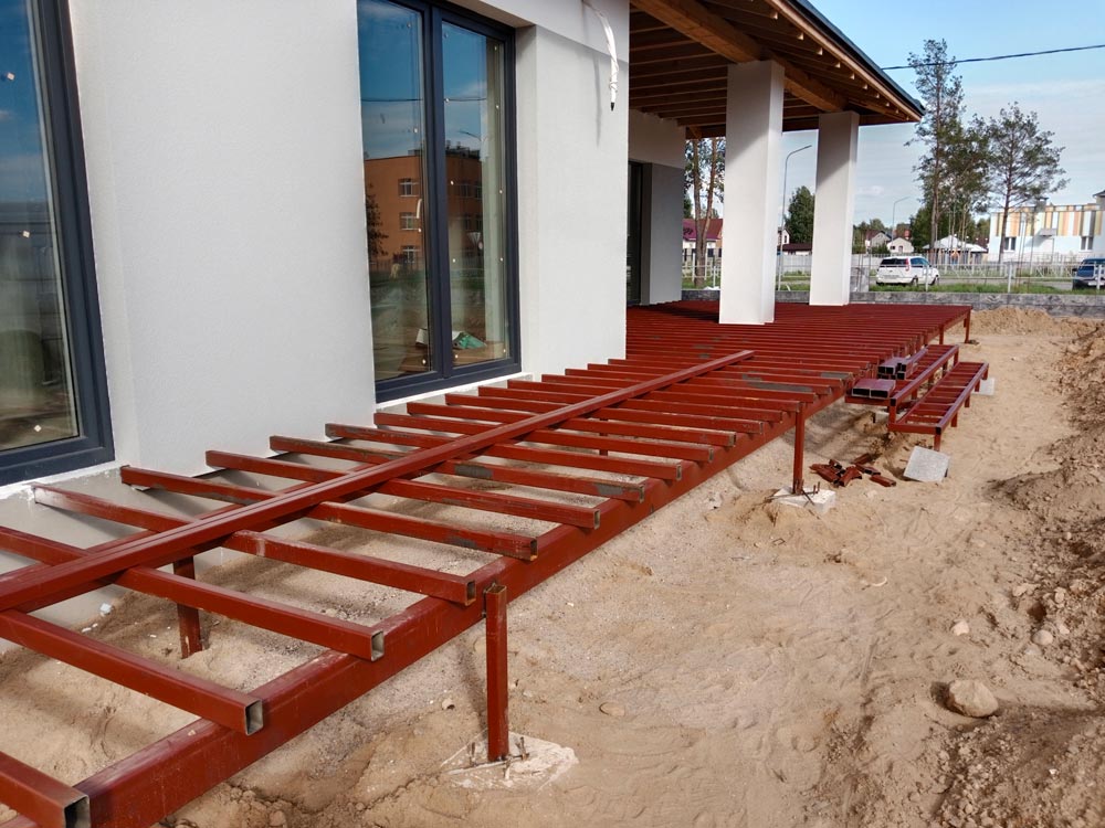 Изготовление террасы с навесом к дому 2,4