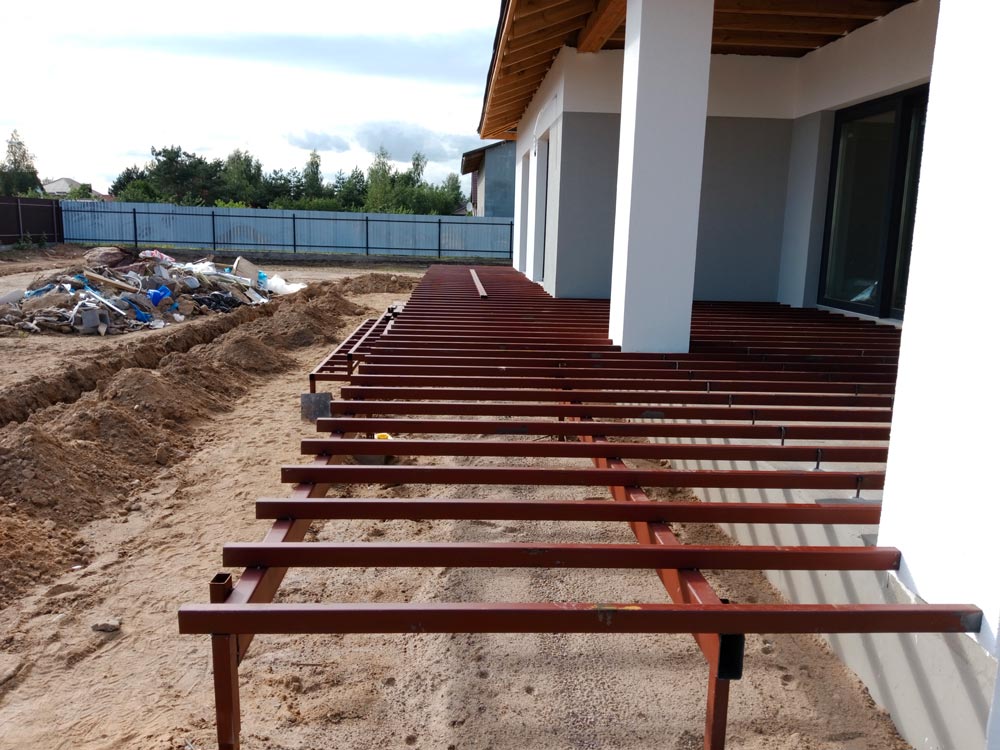 Изготовление террасы с навесом к дому 2,5