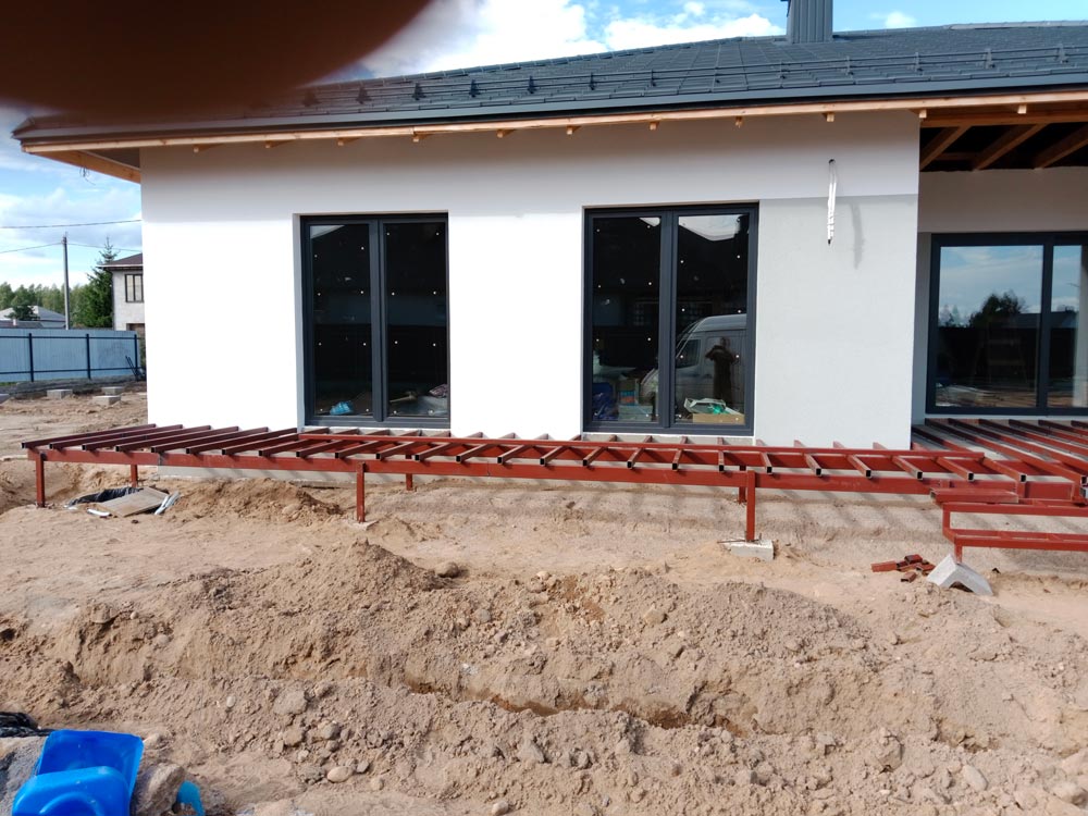 Изготовление террасы с навесом к дому 2,6