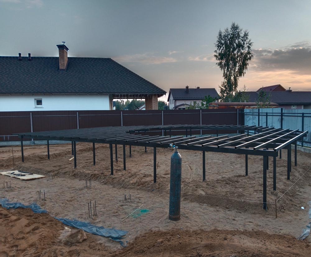 Изготовление террасы с навесом к дому 2,3