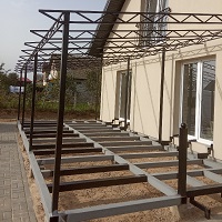 Изготовление террасы с навесом к дому 2,5