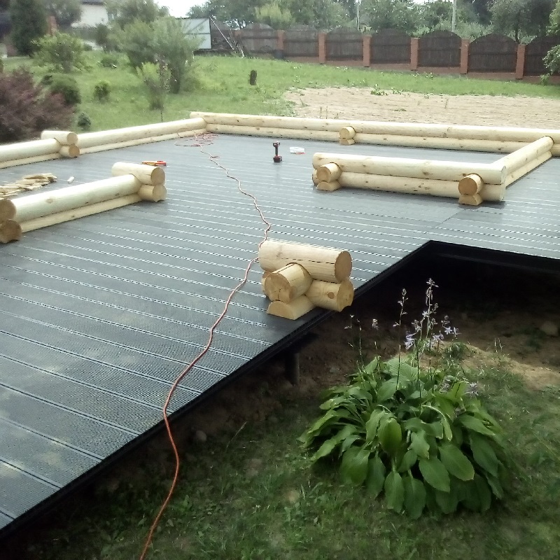 Обшивка террасы доской дпк