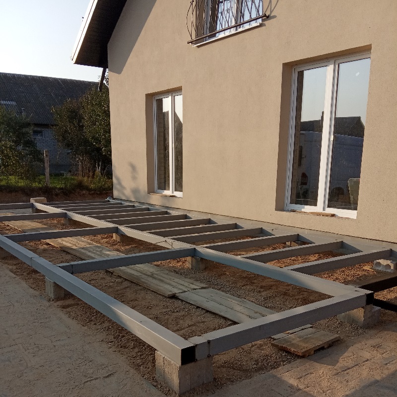 Изготовление террасы с навесом к дому 2,1