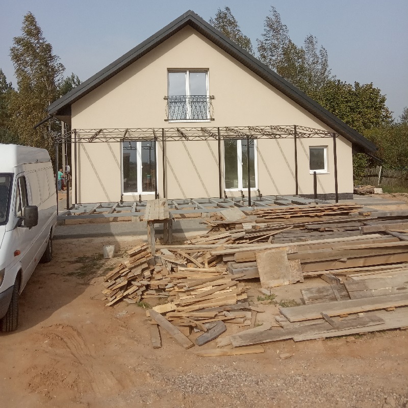 Изготовление террасы с навесом к дому 2,7