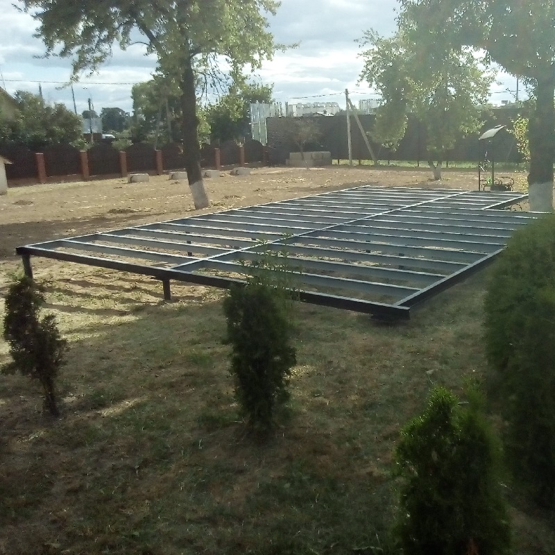 Завершение сварочных работ каркаса террасы 1,4